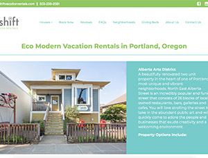 Shift Vacation Rentals screen capture